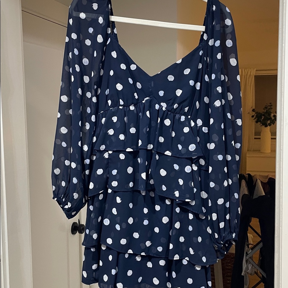 Abercrombie & Fitch Navy Dress with White Accents